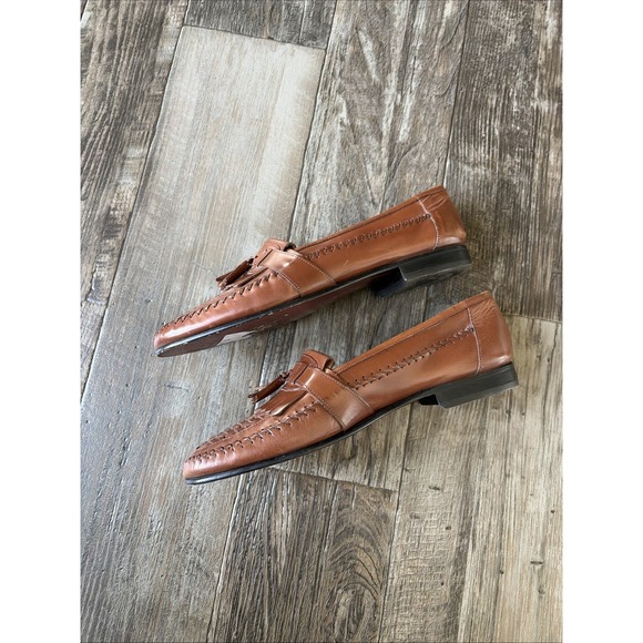 Giorgio Brutini Brazil Men Brown Leather Woven Tassel Loafer Shoe Sz.US 12D - Picture 8 of 8